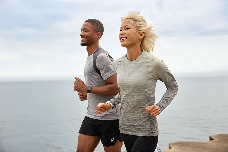 ASICS Athletes going for a run.