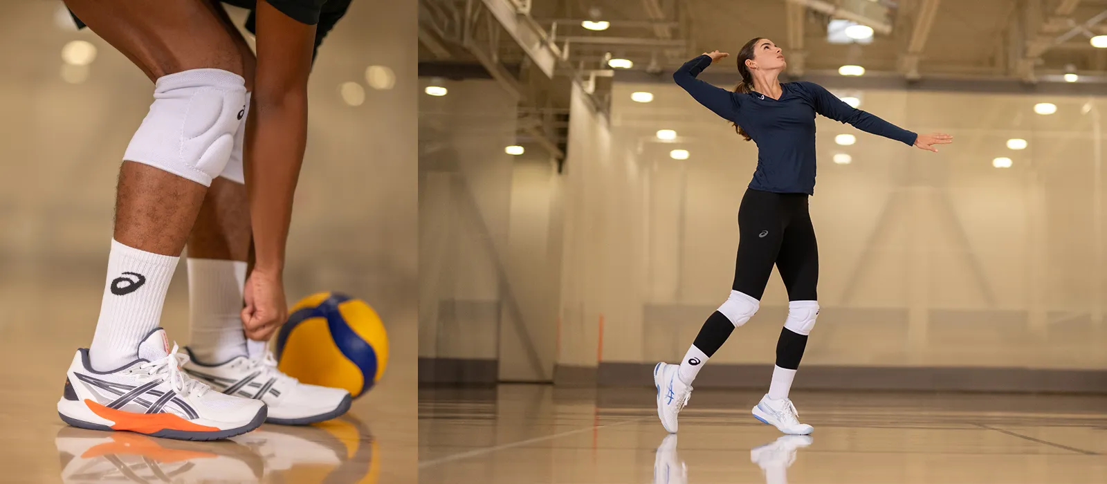 ASICS Athlete practicing Volleyball.