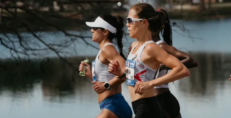 ASICS Athletes running a Marathon.