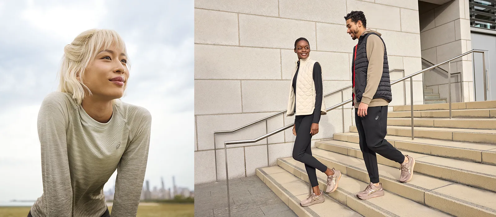 ASICS Athletes going for a run.